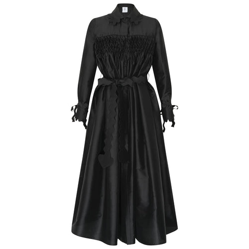 MIRA silk faille maxi dress
